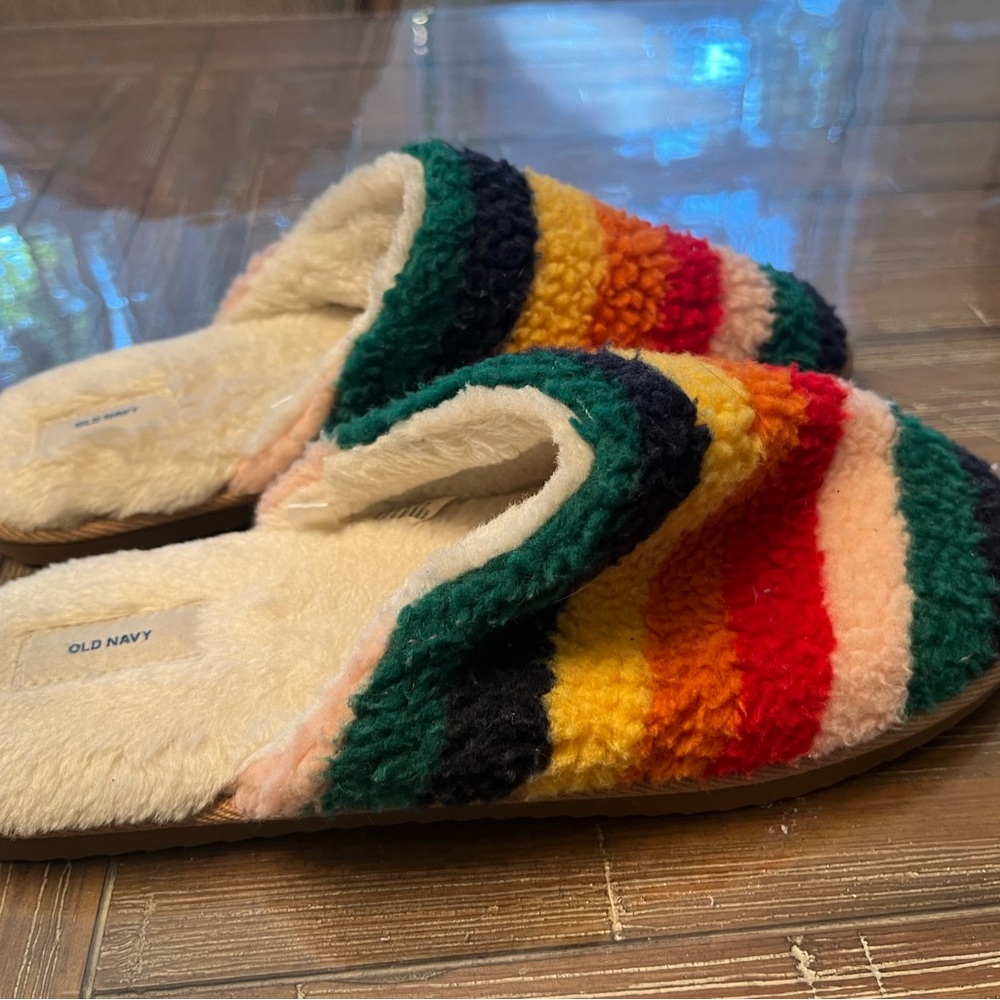 Old navy rainbow clog slippers